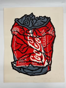 "Crushed Coca Cola Can #2" by Gui Xiong (China, b.1953) Lithograph