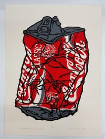 "Crushed Coca Cola Can #1" by Gui Xiong (China, b.1953) Lithograph