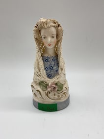 Antique Cordey China Company  Lace Draped Lady Bust Figurine signed