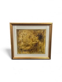 "The Golden Shawl"  by Janet Treby (England, b.1955) Serigraph w/ Papers