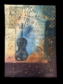 "Concerto I" by Anabel Hewitt (England, b.1946) Mixed Media on Paper