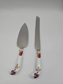 Sheffield England Fruit Handle cake knife set