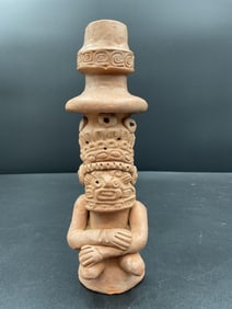 Pre-Columbian Style Terracotta Seated Figure
