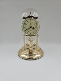 Elgin Quartz Anniversary Clock with Glass Dome