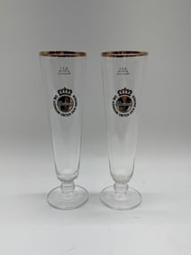 Pair of Warsteiner Beer Glasses