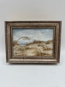 Coastal Dunes Landscape Painting - Signed P. Stuckey 1921-2013 UK