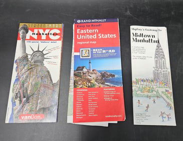 Travel Map Lot NYC Eastern US and Midtown Manhattan