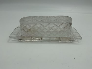 Cut Glass Butter Tray