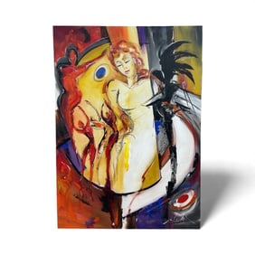 "Black Velvet" by Alfred Gockel (German, b.1952) Original acrylic on canvas