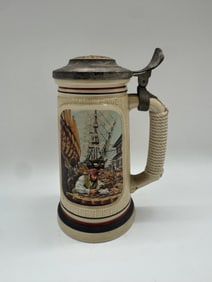 Avon “The Shipbuilder?? Stein, Building of America Collection, 1986, Lidded