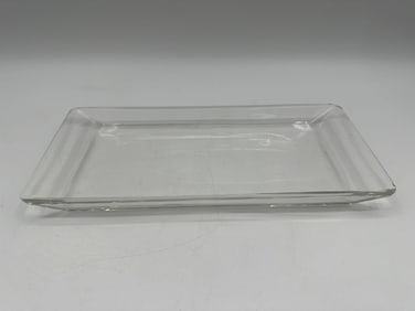 Clear Rectangular Glass Serving Tray