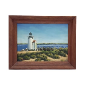 Lighthouse Coastal Landscape-Signed