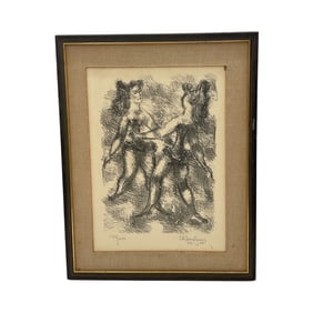 Figurative Limited Edition Lithograph by Chaim Gross (123/200, 1966)