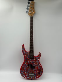 Palmer Red Electric Bass Guitar with Pins