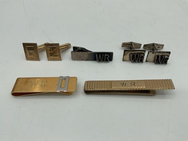 Group of WW2 Cufflinks and Tie Clips