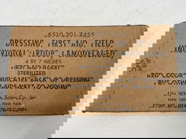 WWII Military First Aid Field Dressing Camouflaged