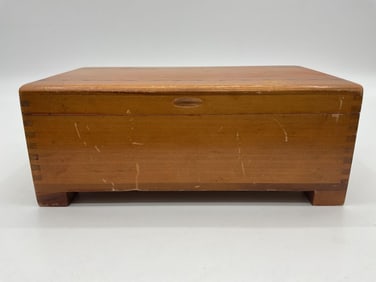 Mid Century Dovetail Wooden Storage Box