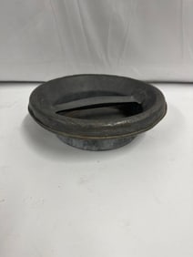 Antique Cast Iron or Galvanized Metal Livestock Feeding or Watering Bowl