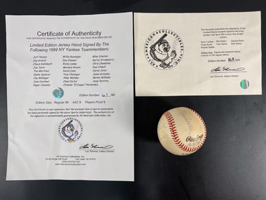 Limited Edition 300-Win Pitchers Signed Baseball - With COA