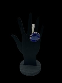 Beautiful 14 K Yellow Lapis Ring-Size 8