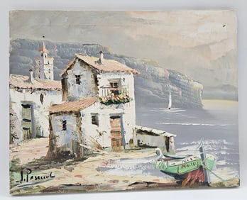 Mediterranean Coastal Village, Portugal by Juan Pascual