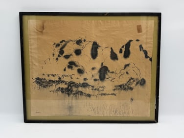 Hersey Abstract Ink on Paper, Framed