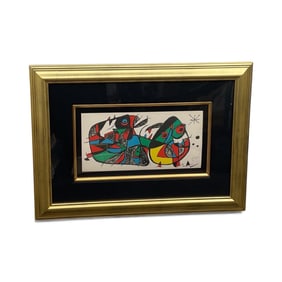 Abstract Composition by Joan Miro (Spain, 1893-1983) Lithograph