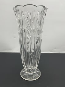 Cut Crystal Trumpet Vase