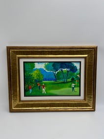 Le Golf a Cannes by Jean Claude Picot (France, 1930-2022) Serigraph with COA