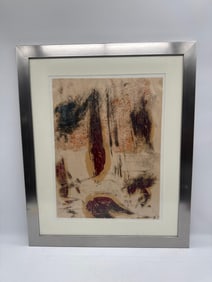 Abstract Expressionist Composition with Earth Tones by Carlos Felix (Mexico, B. 1981)