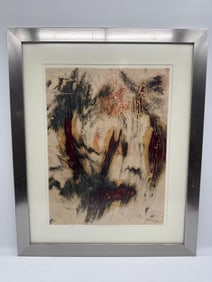 Abstract Expressionist Composition with Textured Layers by Carlos Felix (Mexico, B. 1981)