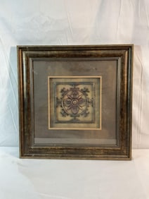 Kohl's Antiqued Gold Framed Double Matted Geometric Plaque