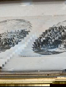 Entry of Louis XIV into a city etching