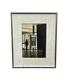 Vintage Black & White Architectural Photograph – Museum Interior Scene