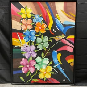 "Tapiz Floral" by Javier Antonio Becerra Fadul ( Colombia) Oil on Canvas