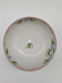 Vintage Japanese Porcelain Bowl with Floral Design