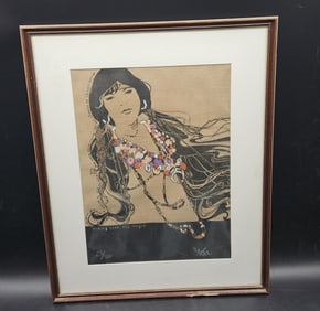 Mixed Media Limited Print - Native American