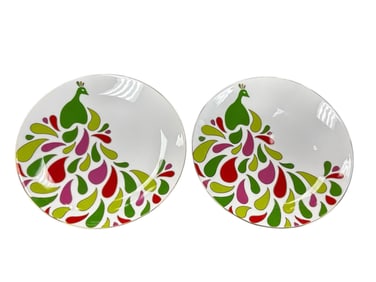Kate Spade New York “Festive Peacock?? Salad Plates by Lenox – Set of 2, 9 Inch
