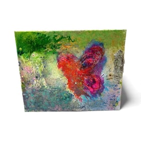 Pingo, “Red Wing,?? Mixed Media on Canvas