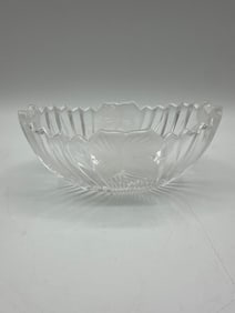 Mikasa Crystal Frosted Flowers Deep Ribs Candy Dish