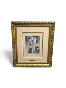 Salvador Dali Wood Engraving, The Brilliance of Glorious, Framed