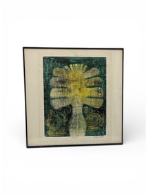 Palma Abstract Landscape by Jose Fuster (Cuban, b.1946) Mixed Media