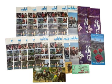 Vintage Horse Racing Program and Official Track Pamphlet Collection