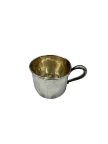 Vintage Sterling Silver Baby Cup with Monogram “LBK