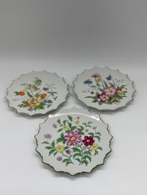 Set of Three Decorative Floral Plates