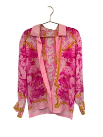 Vintage Escada by Margaretha Ley Italian Silk Floral Blouse - Size 34