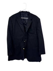 Brooks Brothers "BrooksEase" Navy Wool Blazer with Loro Piana Fabric