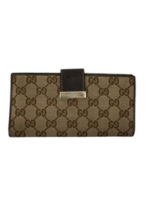 Gucci "GG" Monogram Canvas Continental Long Wallet