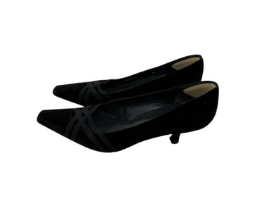 Stuart Weitzman Women’s Pointed-Toe Leather/Suede Pumps