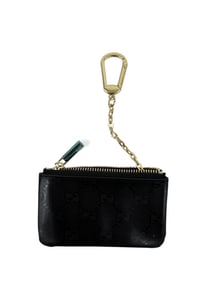 Gucci Black GG Supreme Pouch with Chain